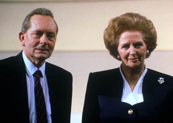 Brian Walden with then prime minister Margaret Thatcher.