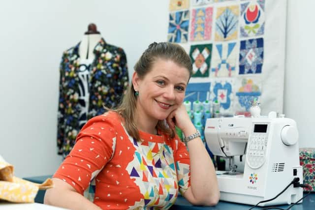 Jenni Smith from Ilkley is passionate about sewing. 8th May 2019. Picture: Jonathan Gawthorpe