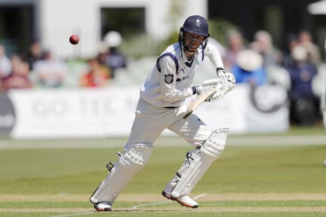 Jonny Tattersall was Yorkshire's joint top-scorer against Kent, along with Harry Brook, with 29 (Picture: Max Flego).