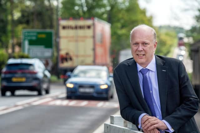 Transport Secretary Chris Grayling at the launch of his A66 consultation.