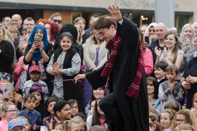 Bradford Literature Festival 2016.  Harry Potter performance by Q20 in City Park and workshop activities and the BLF Hub in Centenary Square.Photo by Tim Smith