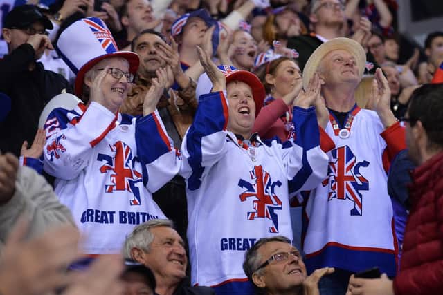 GB's supporters number around the 500-mark at the world championships in Slovakia this year. Picture: Dean Woolley.