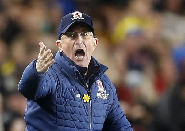 Middlesbrough manager Tony Pulis: On his way.