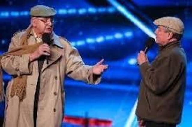 Henry Hall (left) and his singing partner Malcolm White on Britain's Got Talent in 2017. Picture: ITV