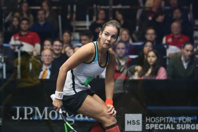Jenny Duncalf, retiring after 20 years on the professional squash circuit. Picture courtesy of PSA.