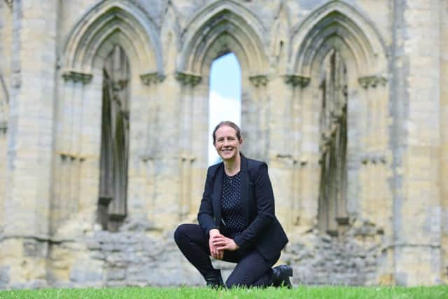 Susan Harrison who is collections curator at Whitby Abbey