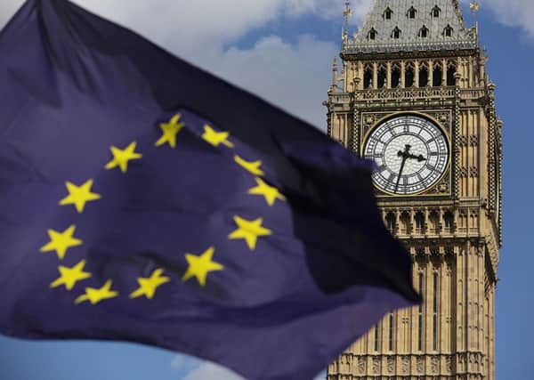 The Brexit leave-remain debate continues three years after the referendum. Photo: Daniel Leal-Olivas/PA Wire