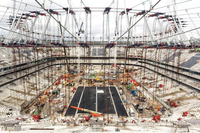 LONDON,UNITED KINGDOM -  APRIL 3:  Work continues on Tottenham Hotspur's New Stadium at White Hart Lane on April 3, 2018 in London, England.  (Photo by Tottenham Hotspur FC/Tottenham Hotspur FC via Getty Images)