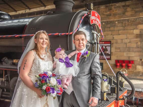 Mark and Emma tie the knot at the NYMR