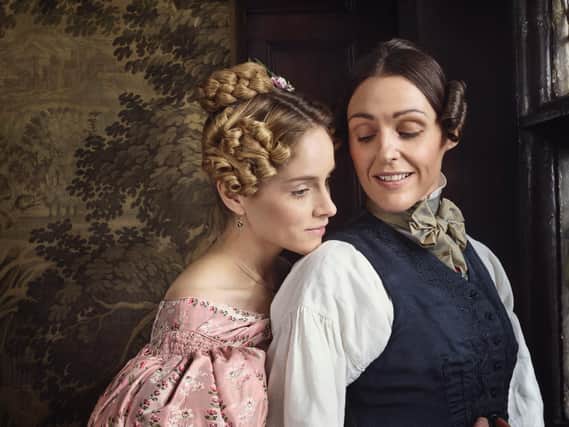 Ann Walker (SOPHIE RUNDLE) and Anne Lister (SURANNE JONES) in Gentleman jack (BBC)