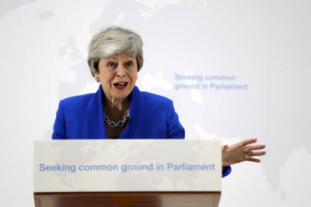 Prime Minister Theresa May made a speech in central London on her latest Brexit plans. Photo: Kirsty Wigglesworth/PA Wire