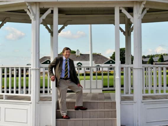 Charles Mills, honorary show director of the Great Yorkshire Show, pictured at the bandstand on Yorkshire Agricultural Society's showground in Harrogate. Picture by Gary Longbottom.