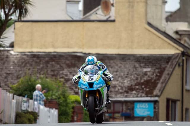 Dean Harrison in action at the Isle of Man TT. Picture: Tony Goldsmith.