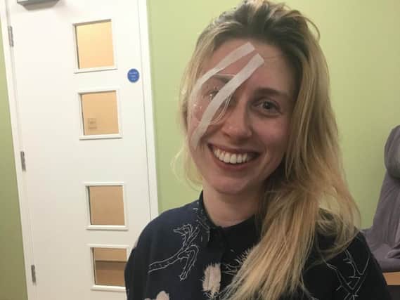 A lens implant has seen Jessica Hargreaves ditch her glasses and contacts