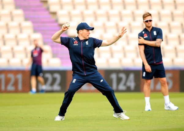 England's Eoin Morgan during a nets session at The Hampshire Bowl. Picture: Adam Davy/PA