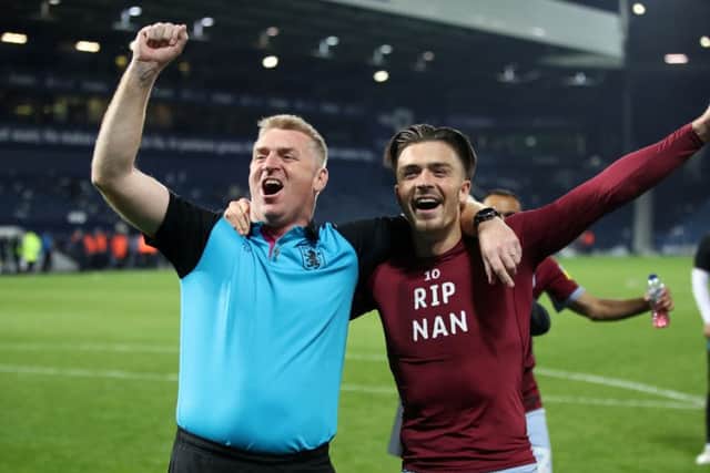 Aston Villa manager Dean Smith and Jack Grealish. Picture: Nick Potts/PA