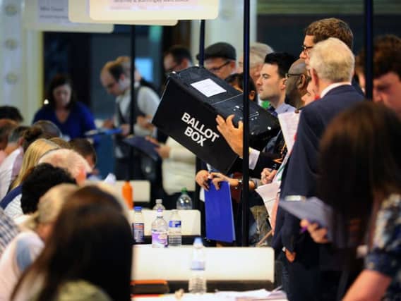 A previous Leeds Town Hall election count. Pic: Jonathan Gawthorpe.