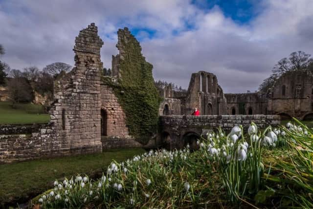 The ruins of Fountains Abbey