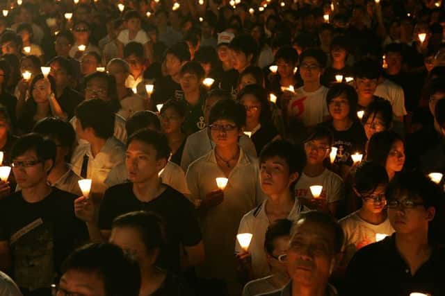 An anniversary vigil in Hong Kong in 2009. Picture: (Getty).