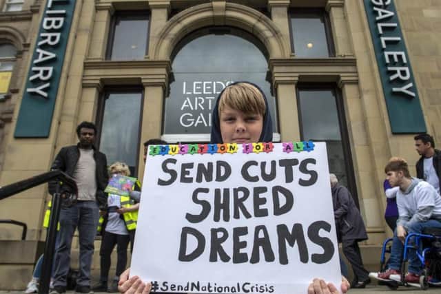 Campaigners protest in Leeds