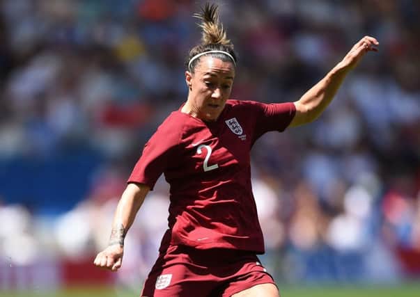 England's Lucy Bronze: During the international friendly at the AMEX Stadium, Brighton.