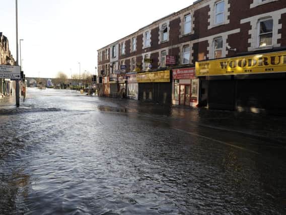 Kirkstall Road, Leeds, during the Boxing Day floods of 2015.