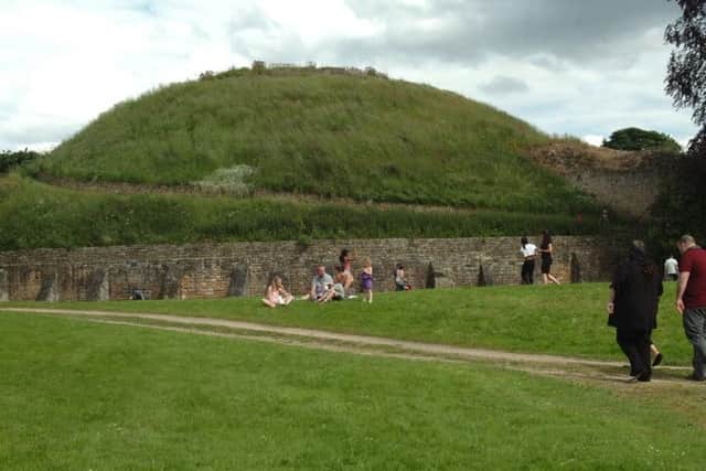 The mound where the keep once stood