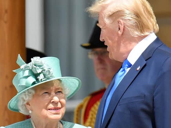 Her Majesty the Queen with President Donald Trump
