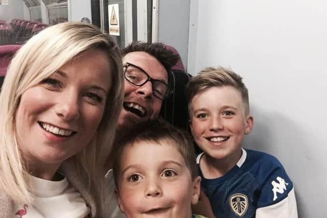 Making memories: Tim and Adele with their boys