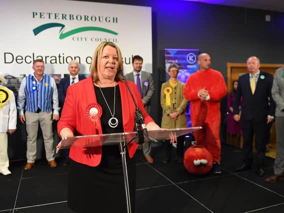 Newly elected Labour MP Lisa Forbes gives her winners speech after the count for the Peterborough by-election at the Kings Gate Church in Peterborough (Joe Giddens/PA Wire).