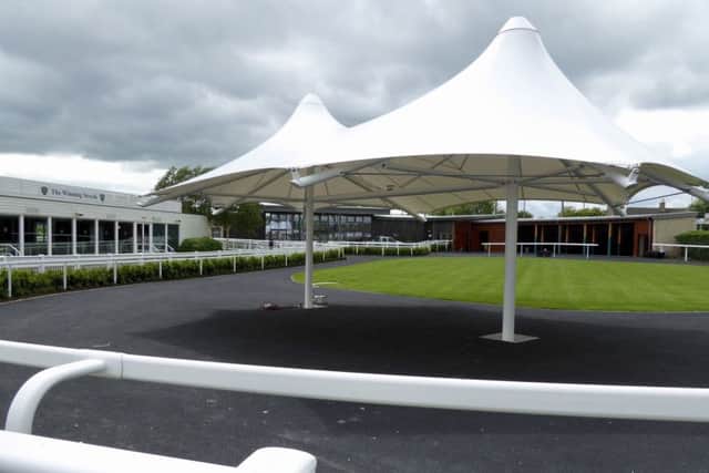 Looking good: The new-look parade ring at Catterick.