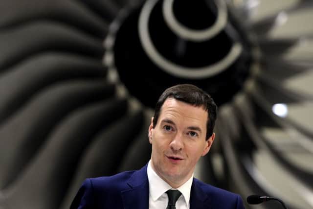 The Chancellor of the Exchequer George Osborne at AMRC in Sheffield where he signed the  Northern Powerhouse  gainshare agreement which will see the city region rewarded for generating economic growth with up to £30 million of extra money every year for the next 30 years and a Sheffield city region combined authority with its own elected mayor.  2 October 2015.  Picture Bruce Rollinson