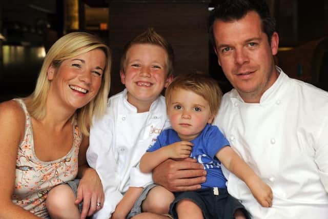 Tim and Adele with their sons Henry and Charlie
