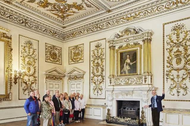 Visitors tour the Whistlejacket Room