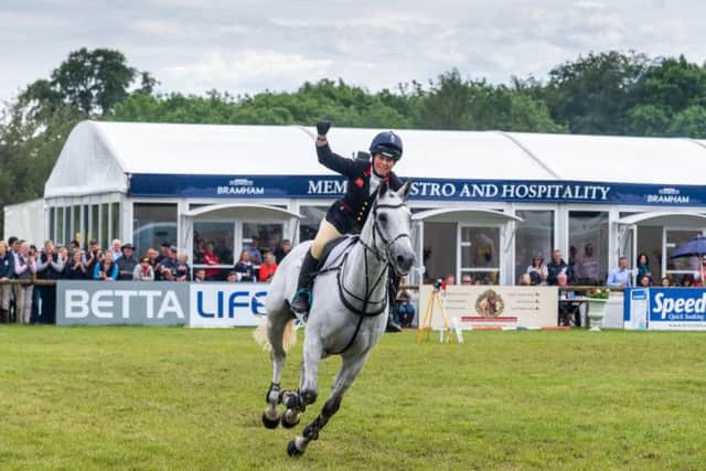 TOP MARKS: Kitty King, on Vendredi Biats, overall winner of the Equi-Trek CCI-L4* at the Bramham International Horse Trials. Picture: James Hardisty.