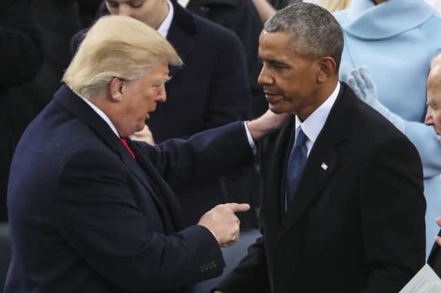 Donald Trump and Barack Obama have pursued opposing policies on dealing with sexual assaults at universities. (Picture: AP Photo/Andrew Harnik)