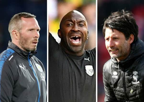 IN THE FRAME: Michael Appleton, left, Darren Moore and Danny Cowley are just three among many candidates to be linked with the vacant Hull City manager's position.