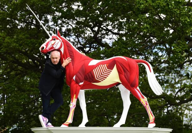 Damien Hirst at the Yorkshire Sculpture Park. Yorkshire Post picture by Jonathan Gawthorpe
