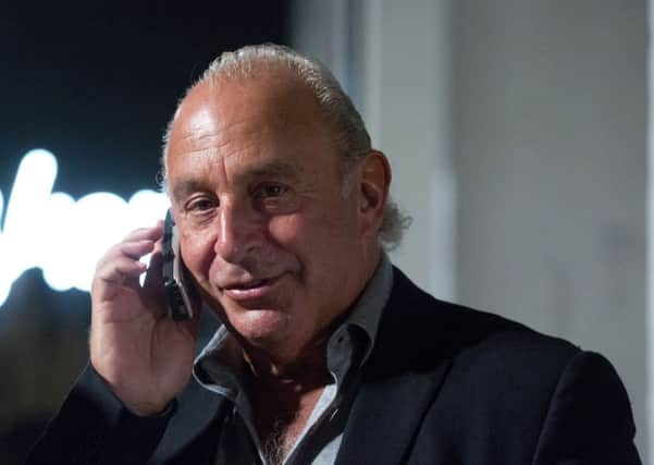 Sir Philip Green at London Fashion Week. Pic: Isabel Infantes/PA Wire