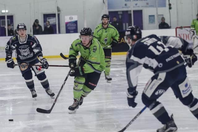 Sheffield Steeldogs and Hull Pirates, seen in action during their final NIHL North One clash at Ice Sheffield last season, will have a third local rival to contend with in 2019-20 with the formation of Leeds Chiefs. Picture: Charlotte Flanagan.