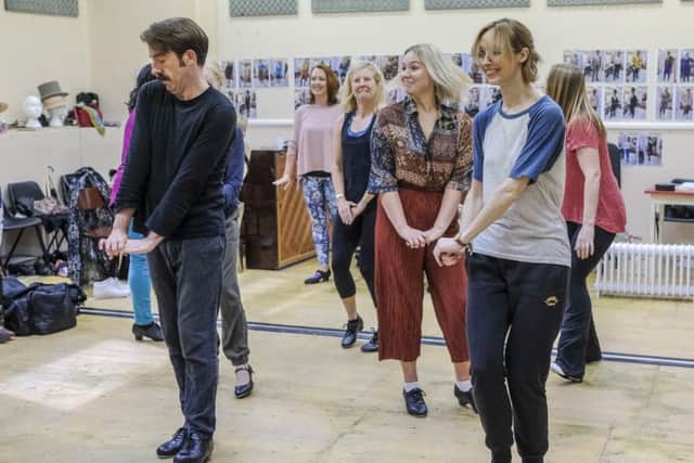 Rehearsals for Stepping Out which opens at the Stephen Joseph Theatre in Scarborough next week. (Picture: Tony Bartholomew).