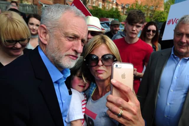 Labour leader Jeremy Corbyn during a previous visit to Leeds.