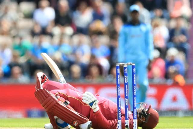 West Indies' Nicolas Pooran evades a bouncer against England in Southampton. Picture: Adam Davy/PA
