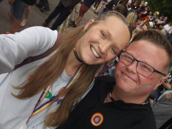 Will with his partner Kirsty.