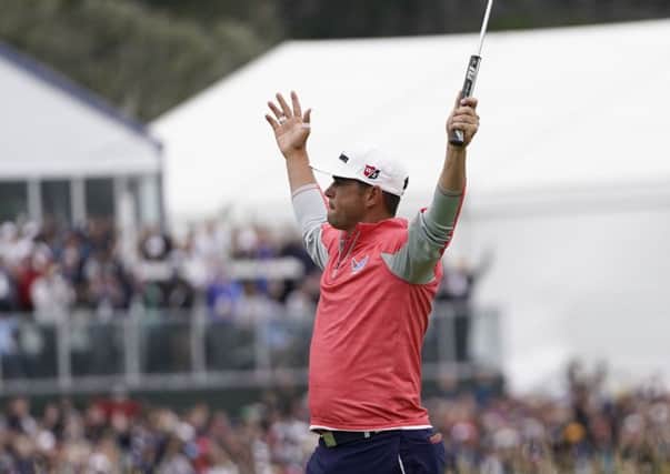 I've done it: Gary Woodland celebrates after winning the US  Open. Picture: AP Photo/David J Phillip