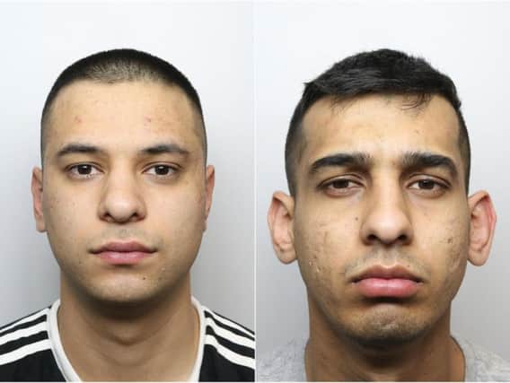 Usman Nawaz (left) and Mohammed Yasin, both jailed for seven years over a shooting in Bradford.