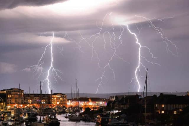 The crazy lightning in the south. Photo: Mark Jarvis/Twitter/PA Wire