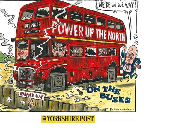 Graeme Bandeira's Power Up The North campaign cartoon.