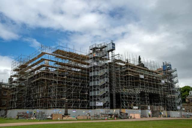 Wentworth Woodhouse, Behind The Scenes Roof and Scaffolding Tour. 
Picture Bruce Rollinson
