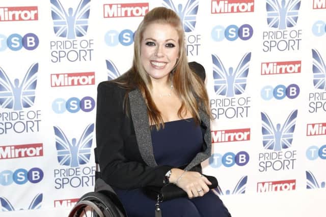 Hannah Cockroft, pictured here at the Pride of Sport awards 2018, will be dressed by Sandersons for the Great Yorkshire Show catwalk.
(Photo by John Phillips/Getty Images)